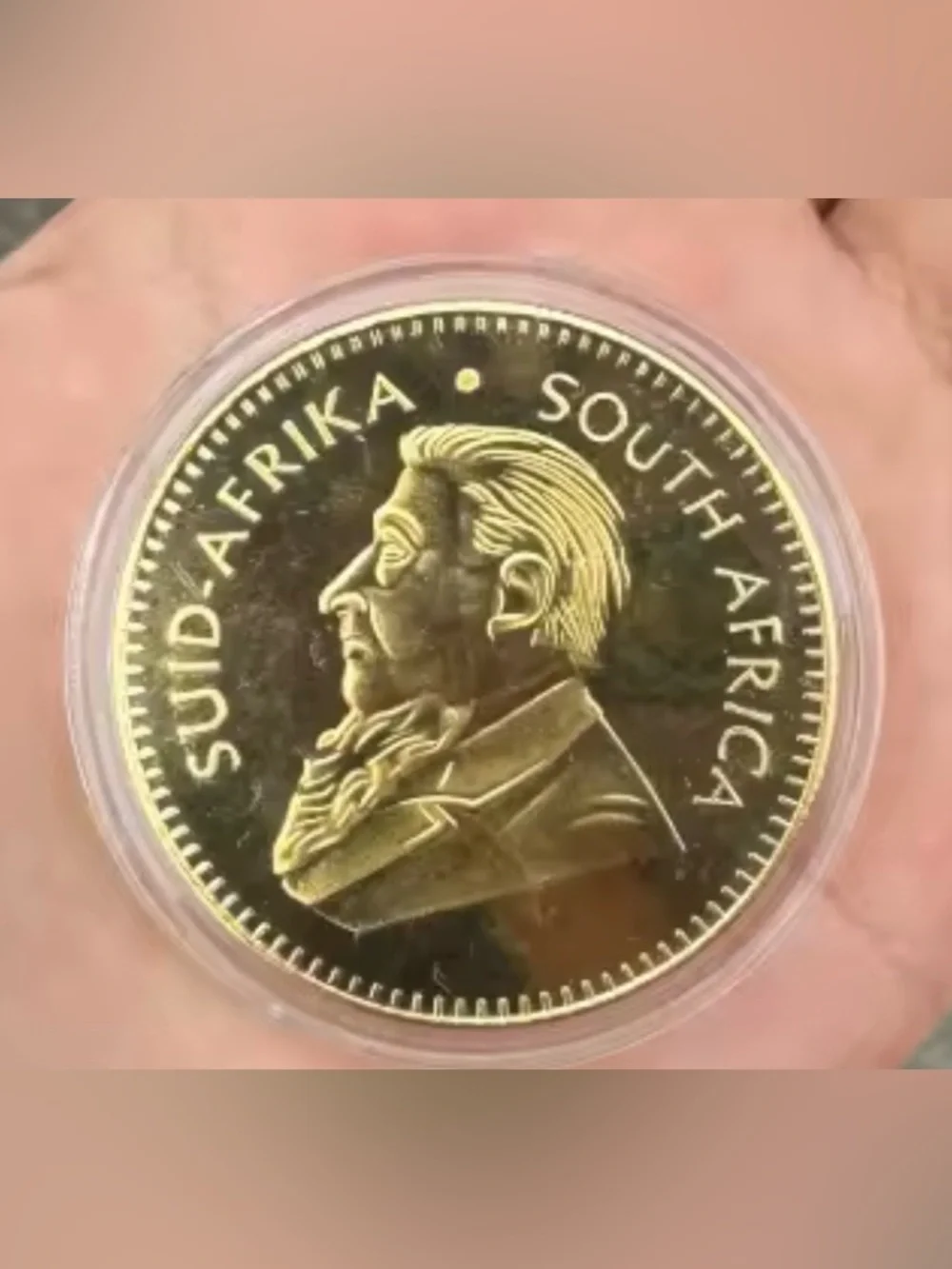 South Africa Gold Krugerrand Style Collectible Coin 1974 - Picture 3 of 3